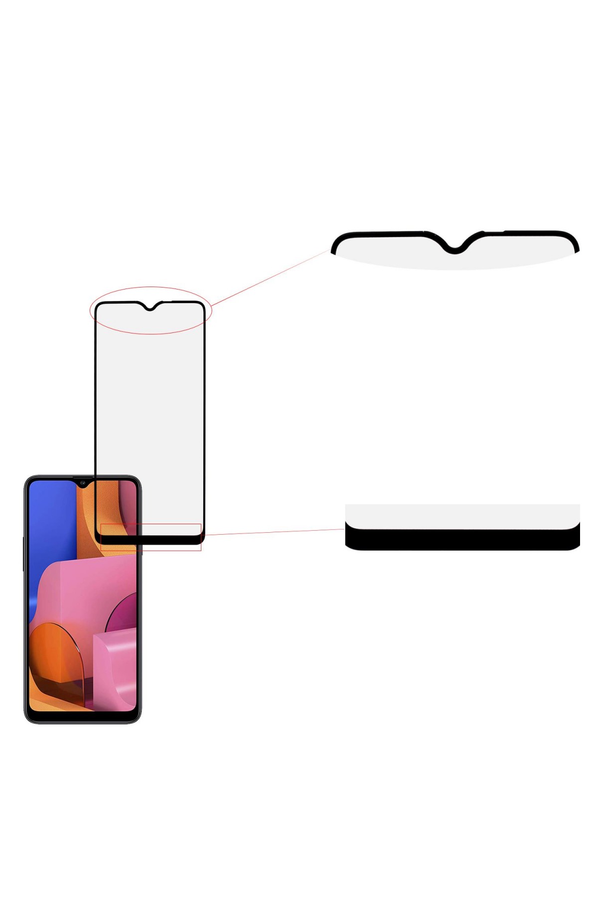 Samsung Galaxy A20s Ekran Koruyucu Mat Seramik Tam Kaplama