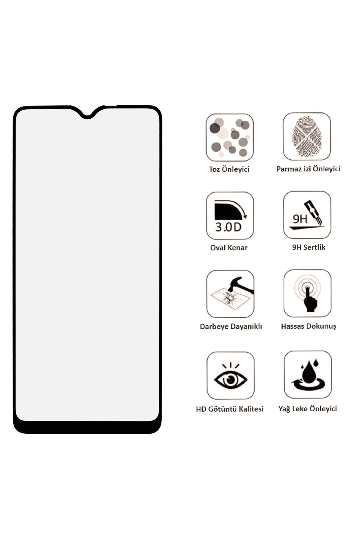 Samsung Galaxy A20s Ekran Koruyucu Mat Seramik Tam Kaplama