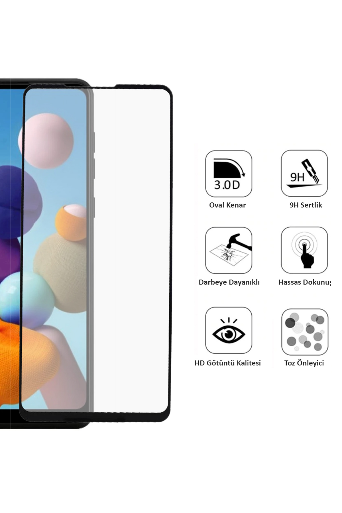 Samsung A21 / A21s Ekran Koruyucu Seramik Tam Kaplama