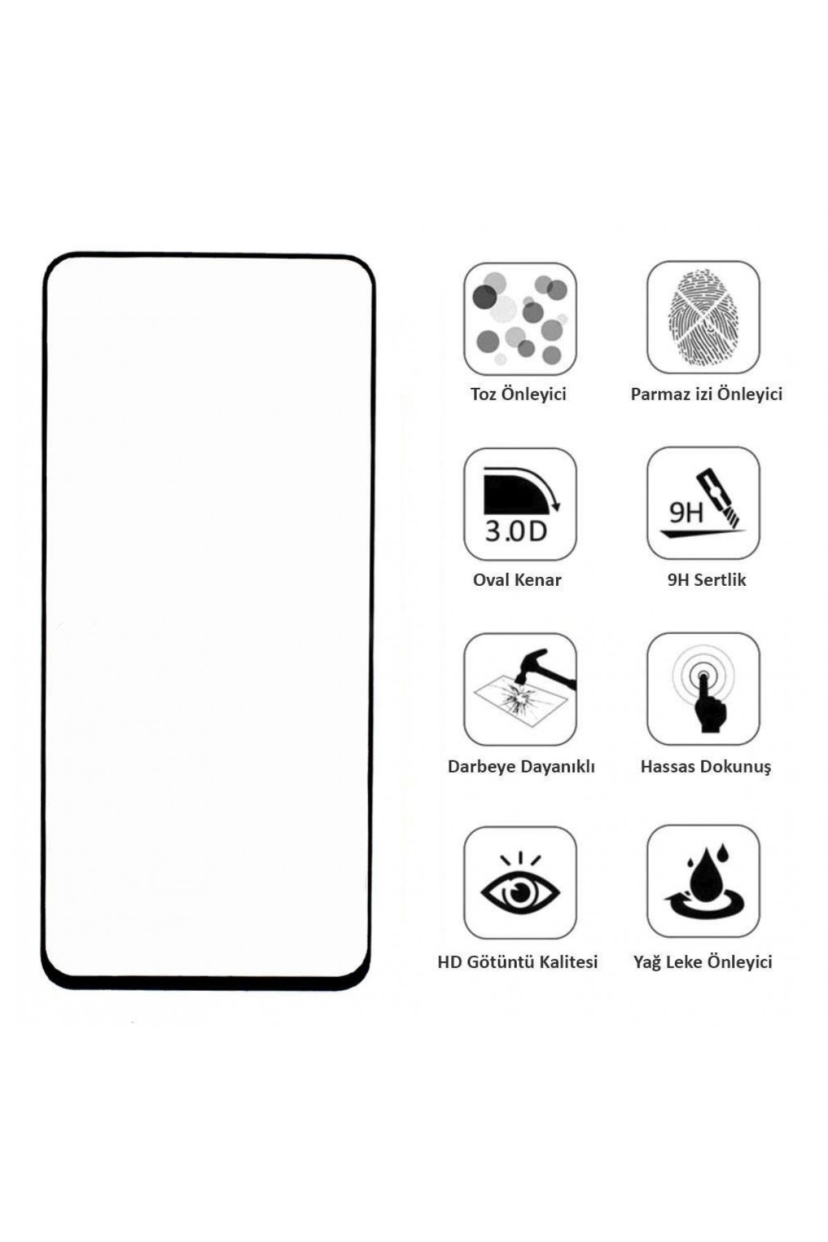 Samsung A90 Ekran Koruyucu Seramik Tam Kaplama