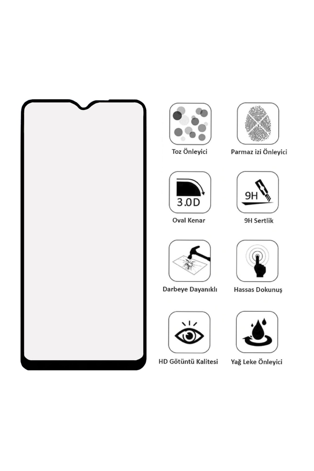 Samsung A20s Ekran Koruyucu Seramik Tam Kaplama
