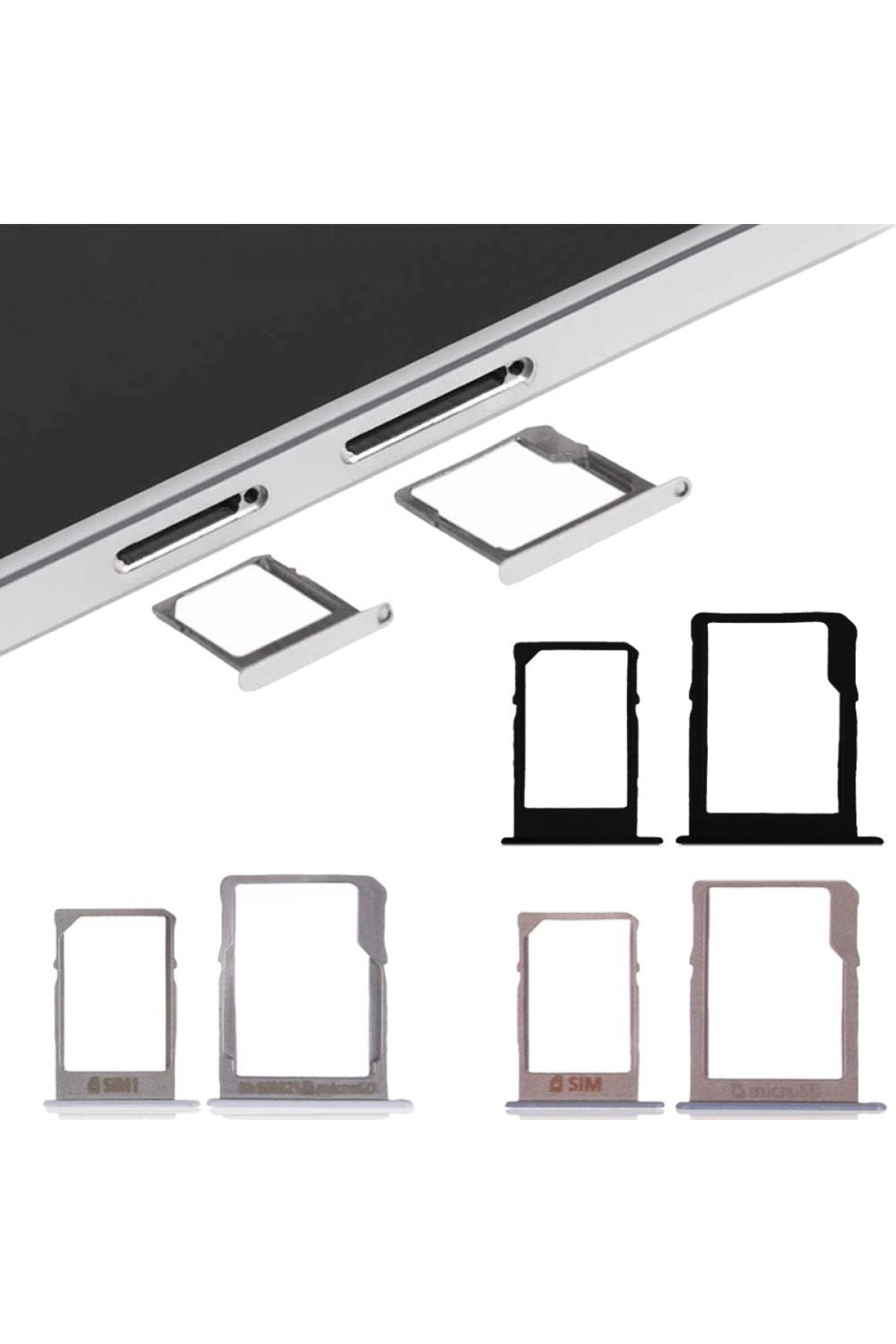 Samsung SM-A300 / A500 / A700 Sim Kart Hafıza Kart Tepsisi