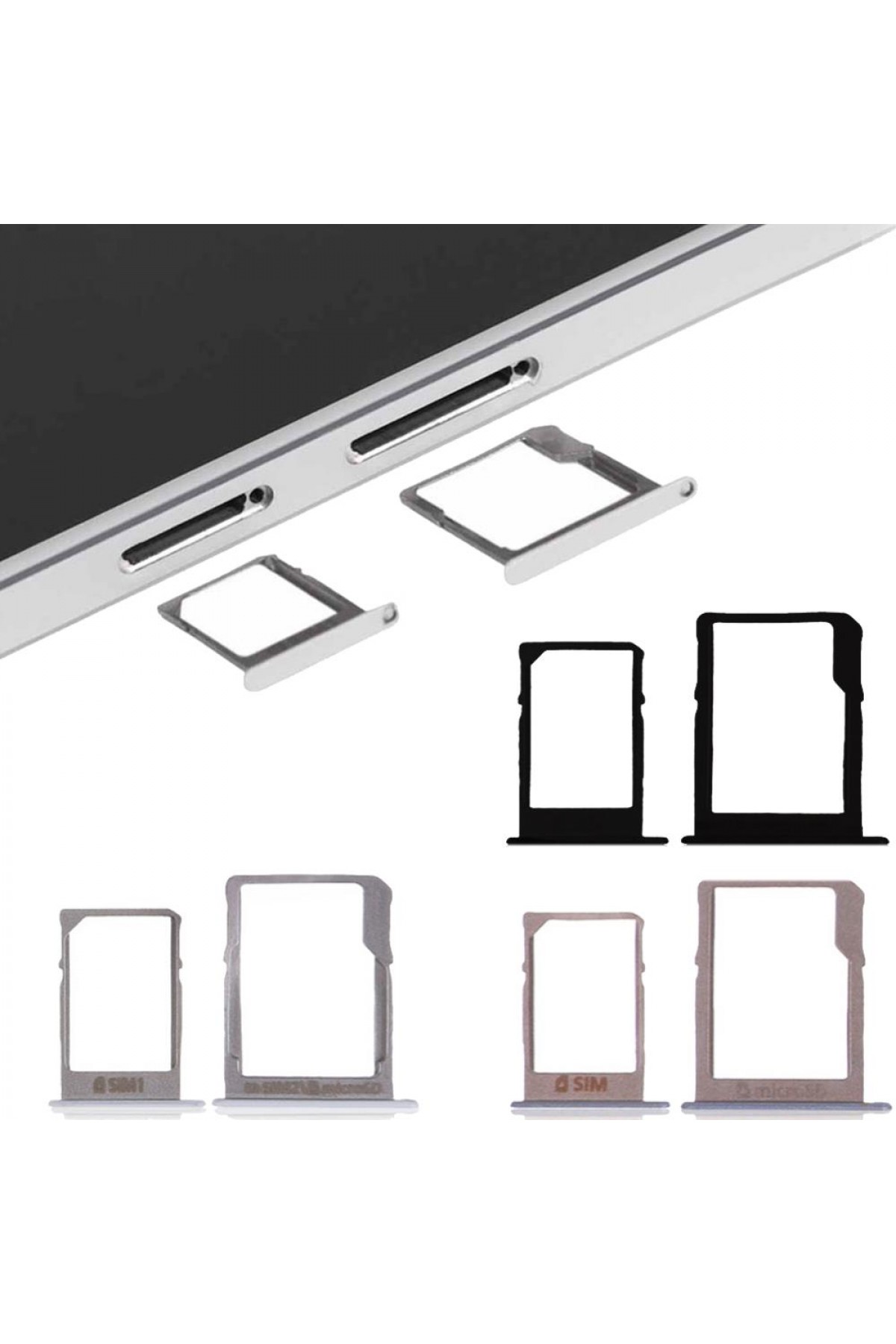 Samsung SM-A300 / A500 / A700 Sim Kart Hafıza Kart Tepsisi