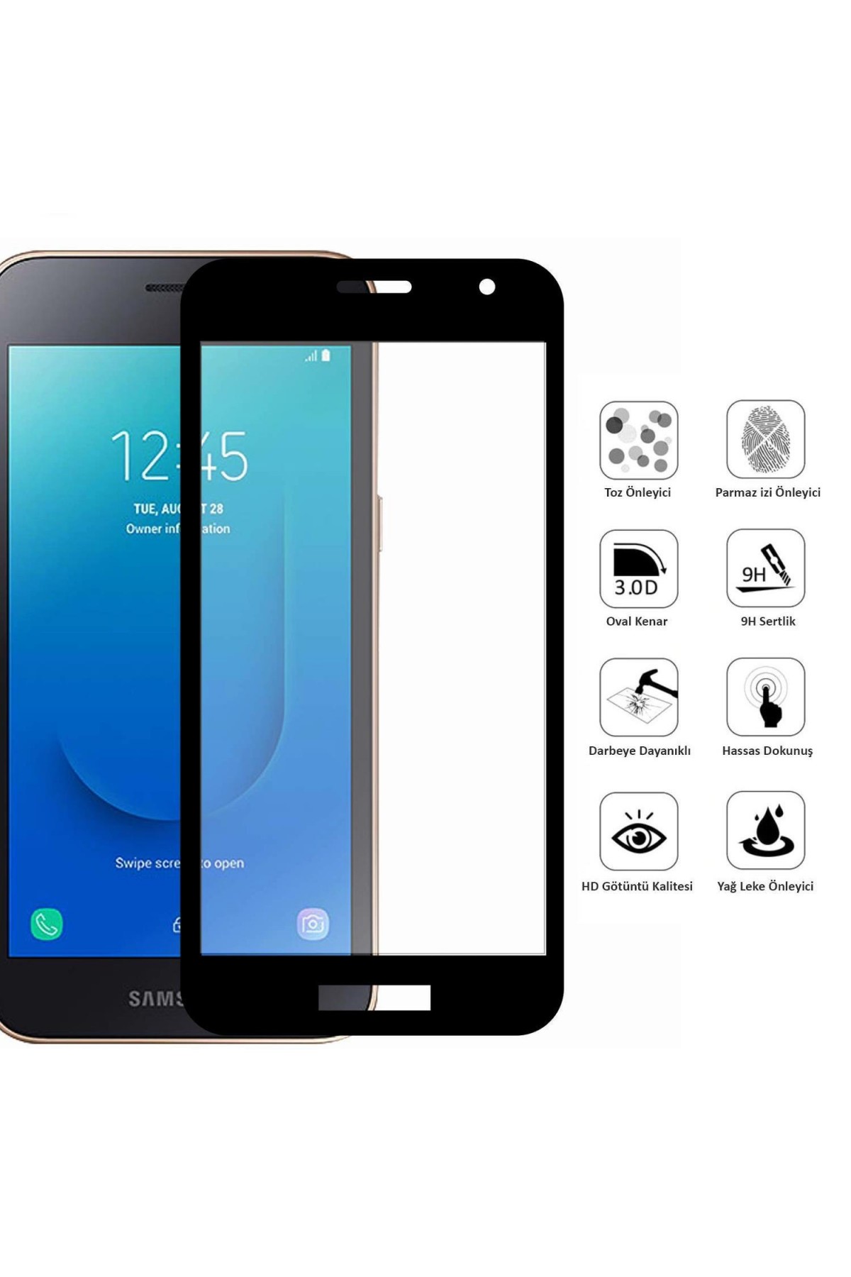 Samsung Galaxy J2 Core Ekran Koruyucu Tam Kaplama (SM-J260)