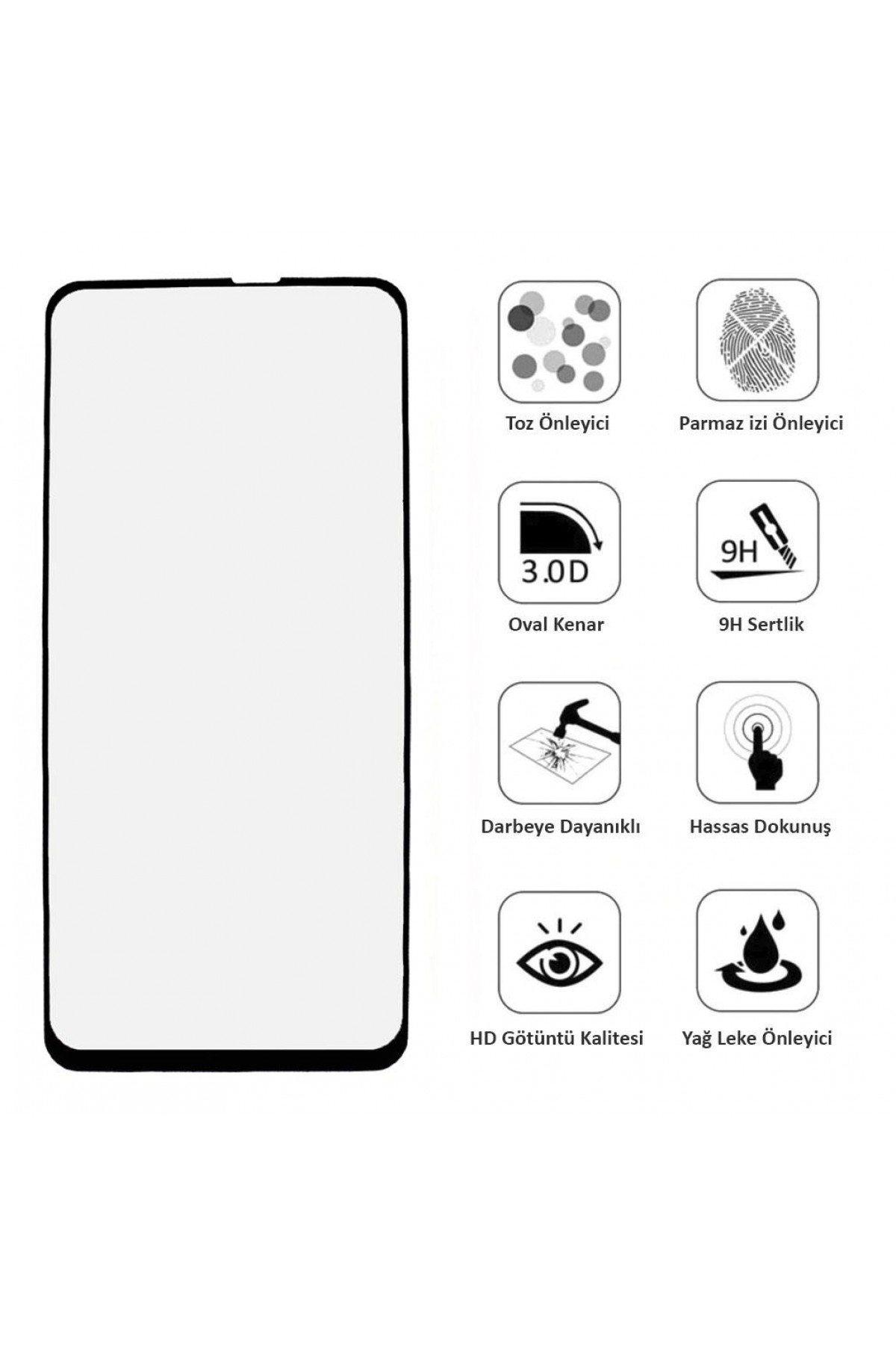 Samsung Galaxy M40 Ekran Koruyucu Seramik Tam Kaplama