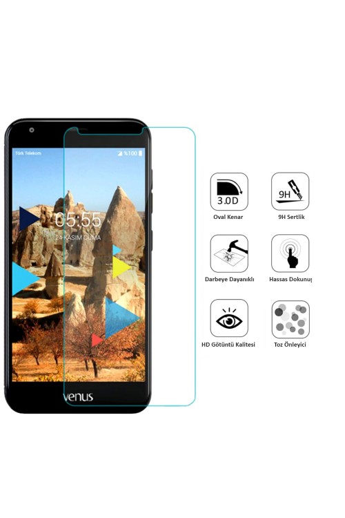 Vestel Venüs E3 Ekran Koruyucu Temperli Cam