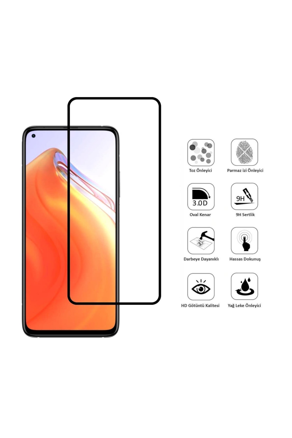 Xiaomi Mi 10T Ekran Koruyucu Tam Kaplama