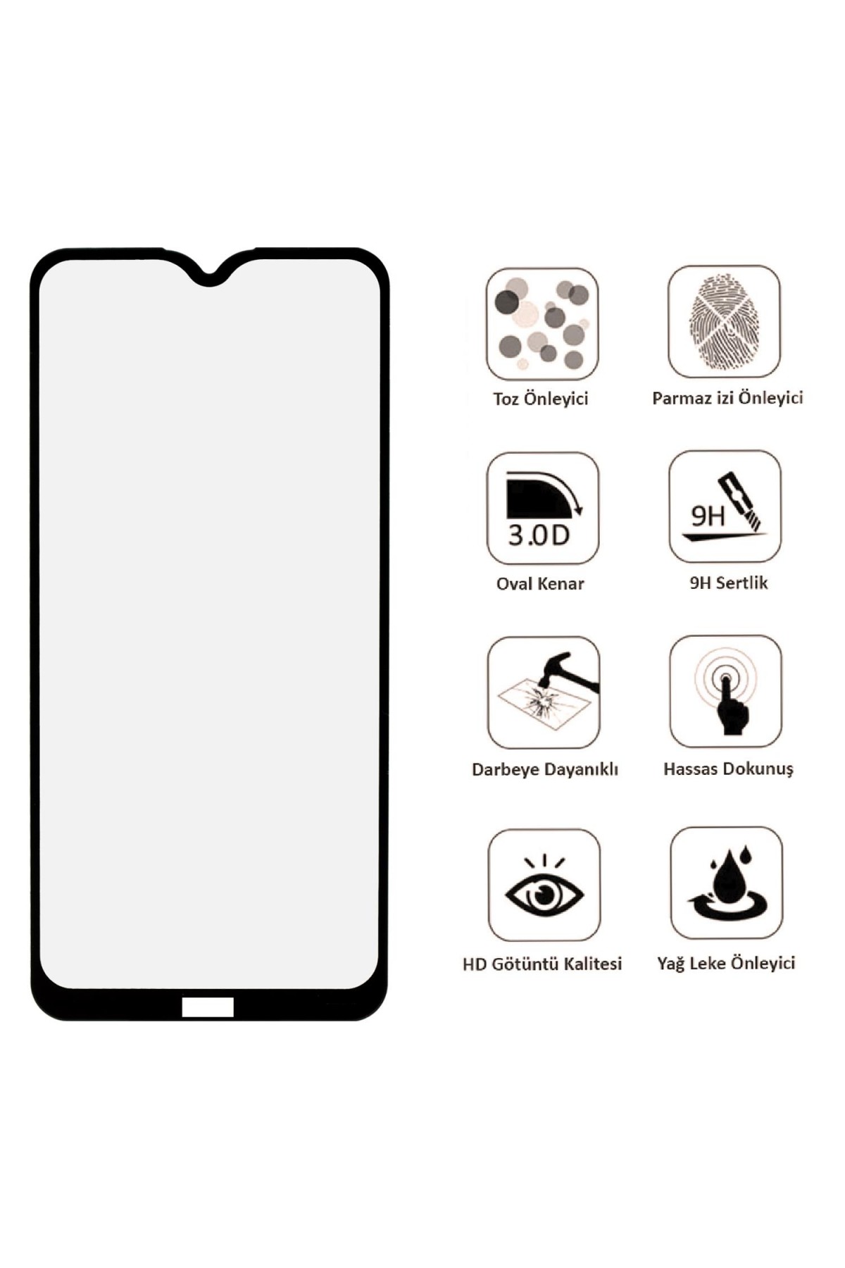 Xiaomi Redmi 8 / 8A Uyumlu Ekran Koruyucu Mat Seramik Tam Kaplama