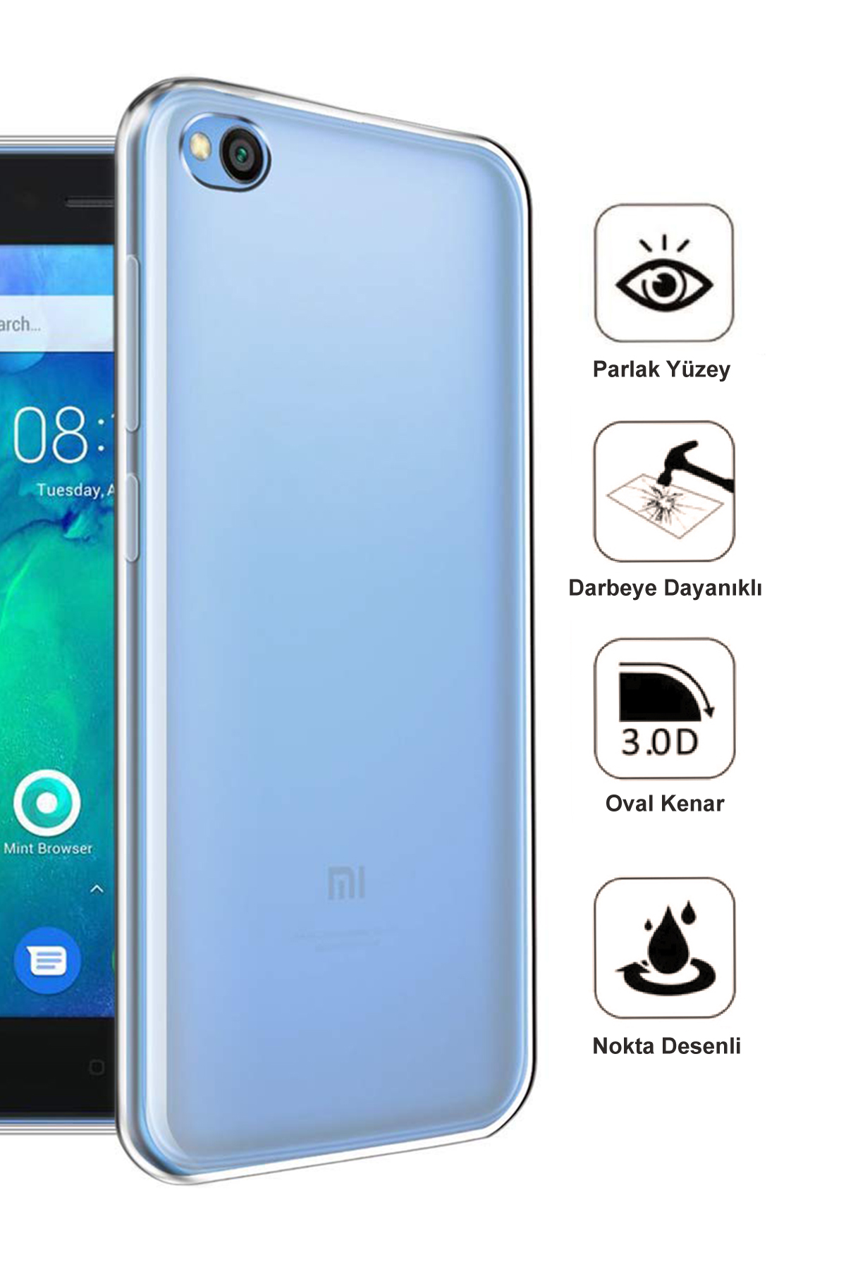 Xiaomi Redmi Go Şeffaf Silikon Kılıf