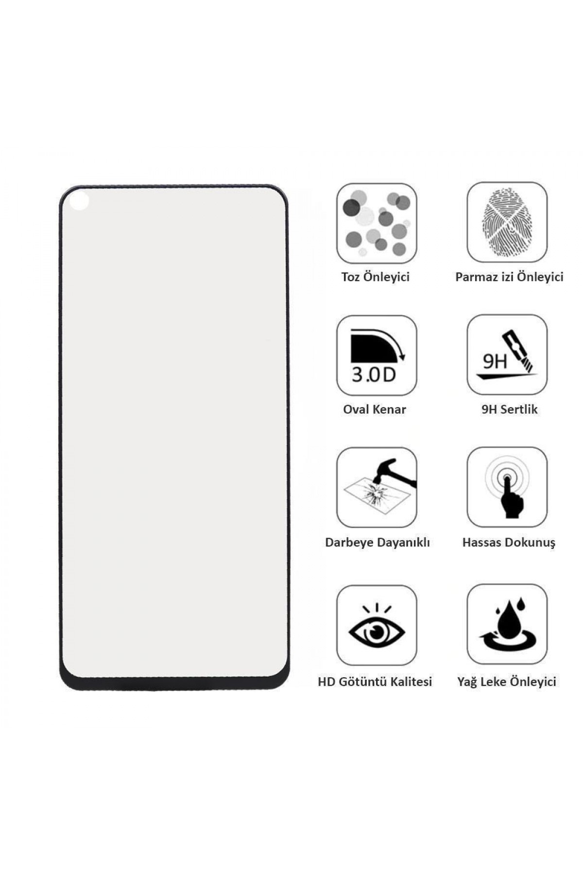 Xiaomi Redmi Note 9 Ekran Koruyucu Seramik Tam Kaplama